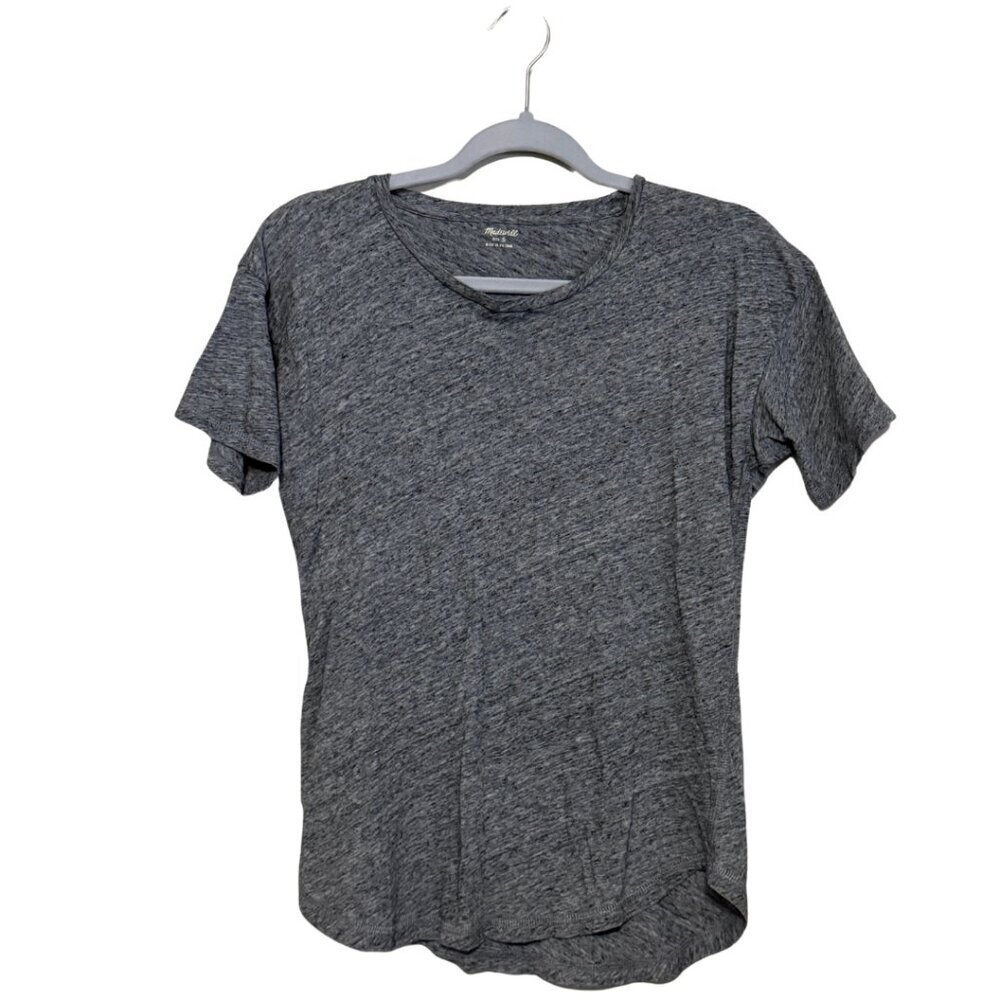Madewell Whisper Cotton Crewneck - gray -Tee Size: S